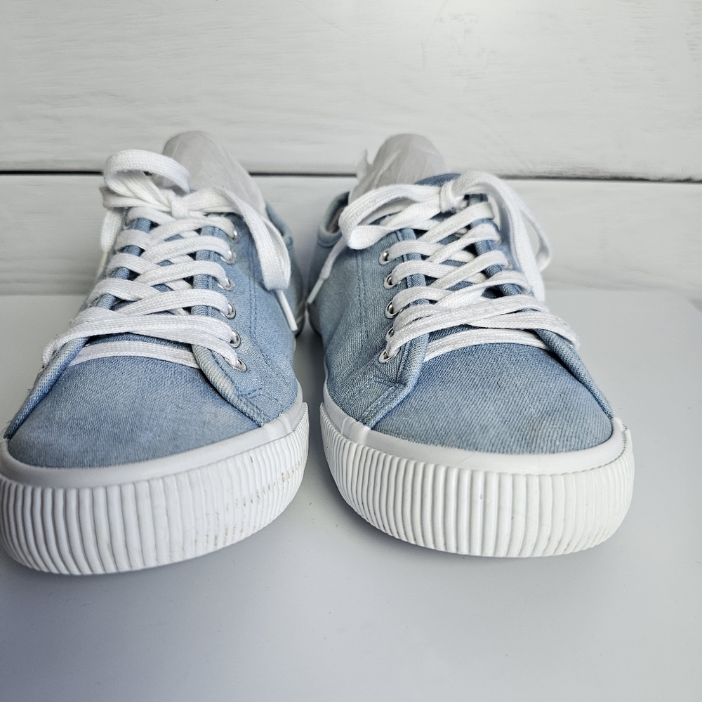 Hurley Women Lace Up Casual Sneakers Carrie Chambray Blue Canvas Fabric … - Picture 2 of 11